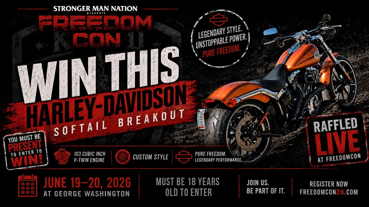 Win a Harley-Davidson Softail Breakout — Raffled Live at FreedomCon June 19-20 2026